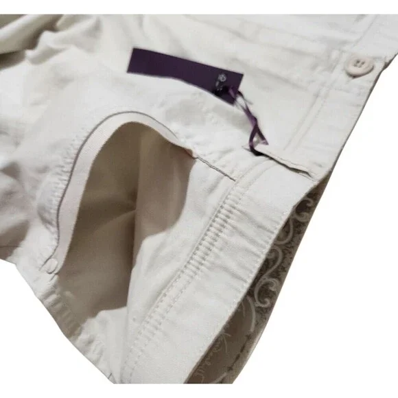 Gloria Vanderbilt Capri Shorts Size 24W Cream Color With Pockets - Picture 10 of 12